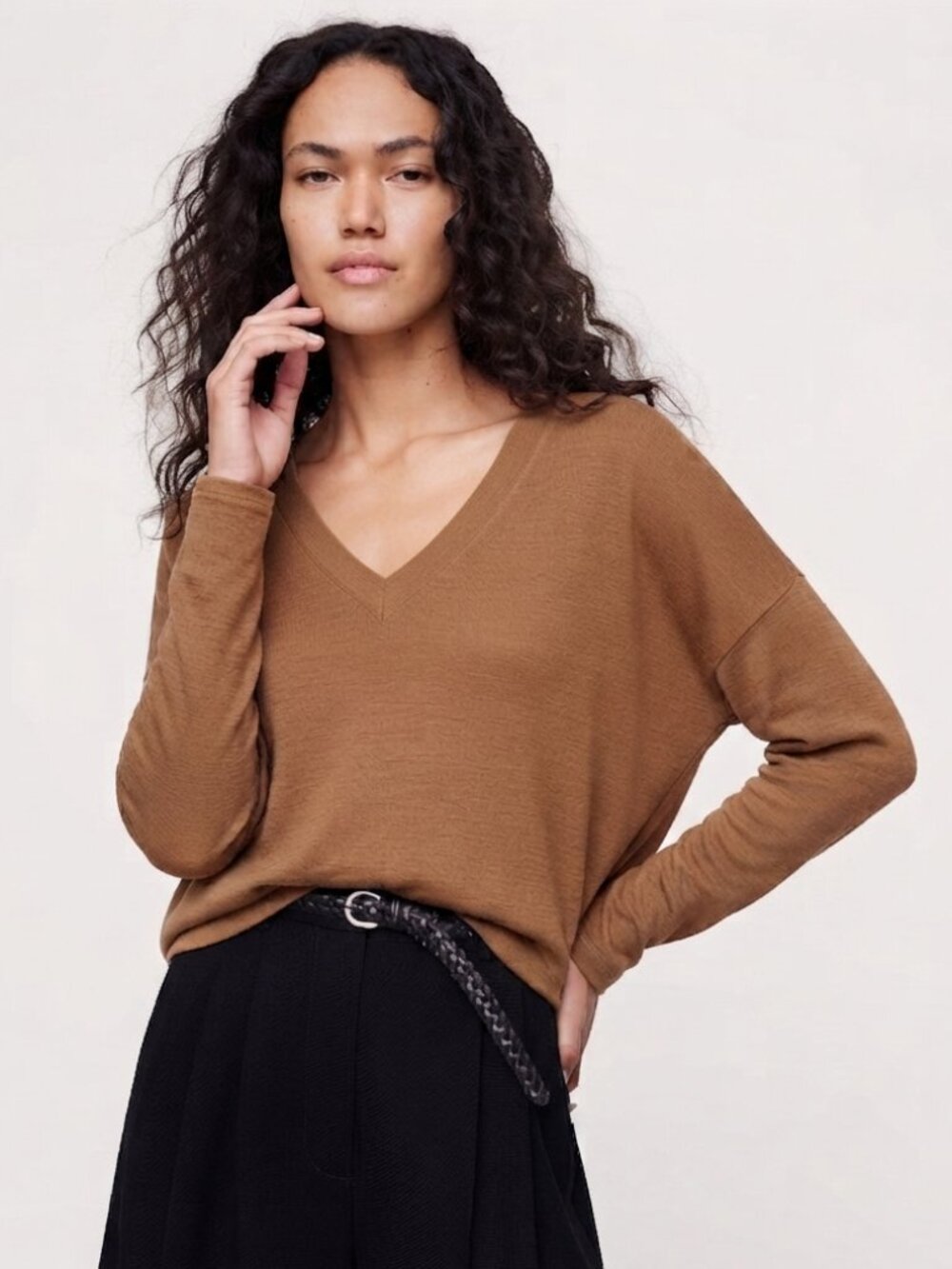 Banana Republic Camel Luxespun Top